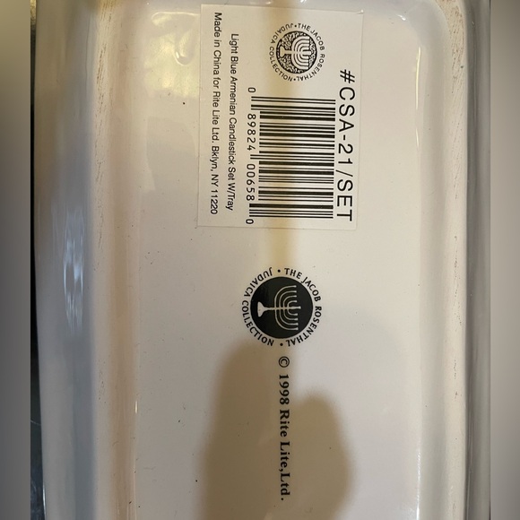 Jacob Rosenthal Collection Blue Candlestick s Set With Tray Judacia - Picture 4 of 7